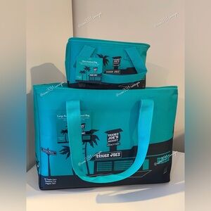 NEW Trader Joe’s Reusable Insulated Bags, Set of 2 - Limited Edition Teal